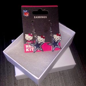 Dallas Cowboys Hello Kitty earrings